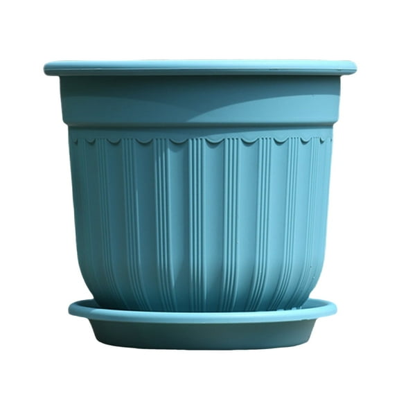 Large Flower Pot with Saucer Planter with Drainage Hole Garden Rose Flowerpot for Indoor Outdoor Orchids Succulents Herbs