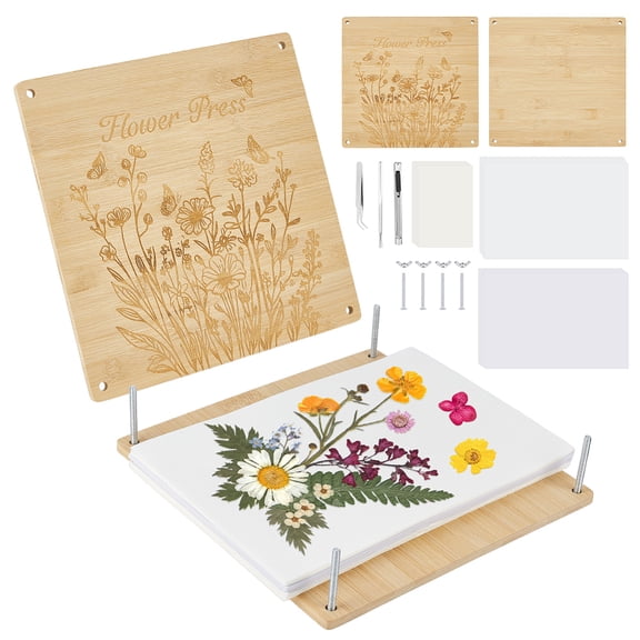 Large Flower Press Kit 11"x11" DIY Pressed Flower Plant Preservation Kit Leaf&Flower Pressing Kit Arts and Crafts for Adults Great Gift for Lovers