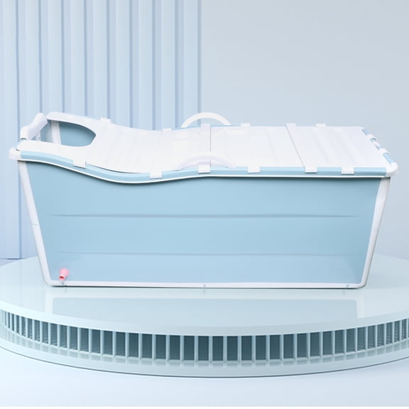 Large Foldable Bathtub, Ergonomic Design, Soft TPE Material, Temperature Lock for 1 Hour, Durable, Ideal for Patios, Bathrooms, and Living Rooms