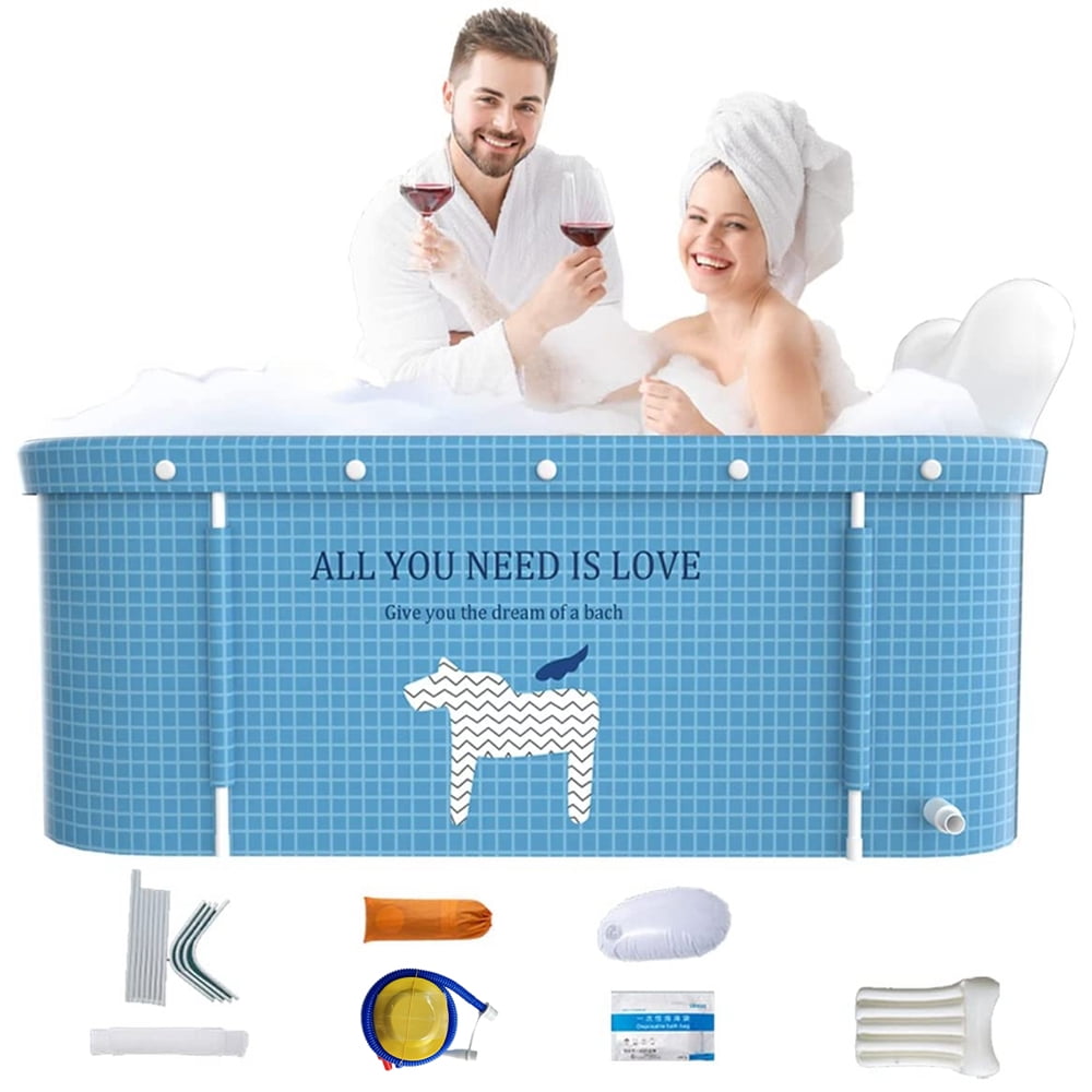 Large Foldable Bathtub Portable Soaking Bath Tub Ice Bathtub Hot