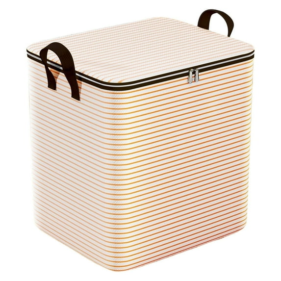 Large Foldable Clothes Storage Box | 2-Way Zipper Handheld Wardrobe Organizer | Odor-Free Fabric Moving Box | Space-Saving Home Storage Bag (1 Pack)