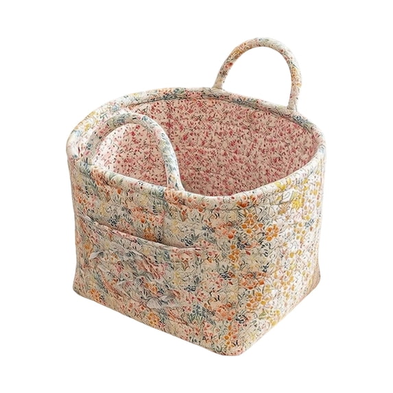 Large Foldable Floral Laundry Storage Hamper Portable Zipper Organizer Basket For Bedroom Household Clothes Storage