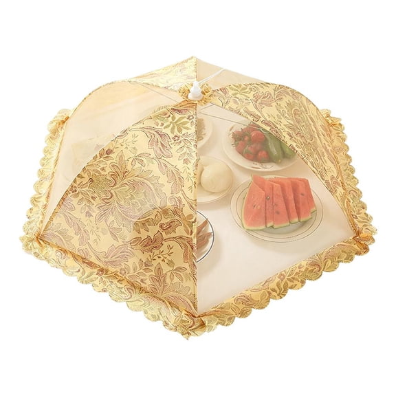 Large Foldable Food Cover Mesh Screen, Multi-Purpose Breathable Table Dish Protector Against Flies & Insects