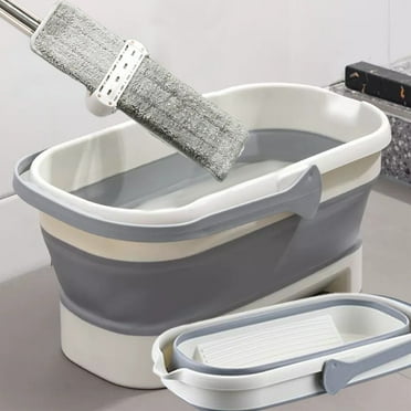 Large Foldable Mop Bucket 4.2 Gallon 17L | Collapsible Water Pail with Handle | Durable Plastic TPR | Space-Saving for House Cleaning Car Camping Outdoor | Multiuse Utility Storage Basket