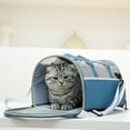 thumbnail image 1 of Large Foldable Pet Cat Bag, Breathable Cloth Carrier for Outdoor Travel, Spacious Design for Walks & Trips, Light Blue Pink Purple Gray Black, 1 of 6