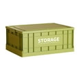 thumbnail image 1 of Large Foldable Plastic Storage Bins with Lids, Stackable Organizer Boxes for Clothes, Toys, and Home Wardrobe, Clear Storage Containers ( Green ), 1 of 8