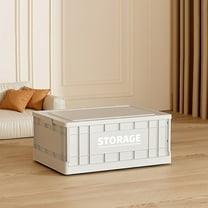 Large Foldable Plastic Storage Box, Clothes Organizer Bin with Waterproof Design, Sturdy for Wardrobe, Toys and Household Items