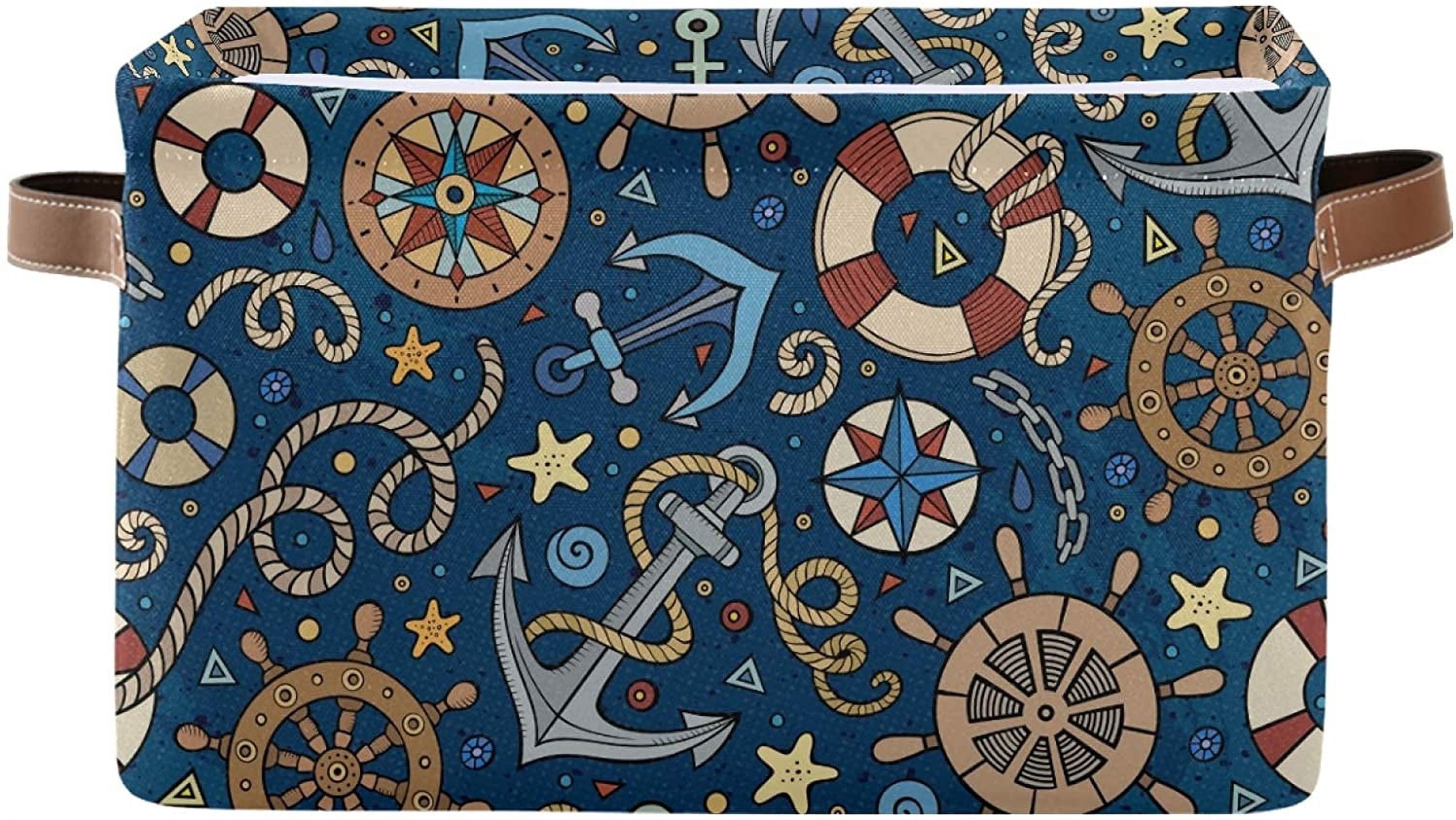 Photo inspiration: Large Foldable Storage Bin Nautical Marine Fabric Storage Baskets Photo Inspiration