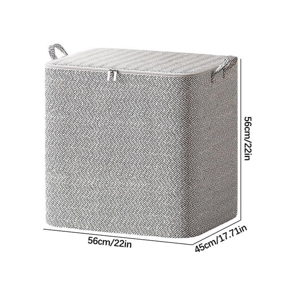 Large Foldable Storage Box With Lid, Space-Saving Fabric Collapsible Organizer Bin For Under-Bed And Closet Storage 150L