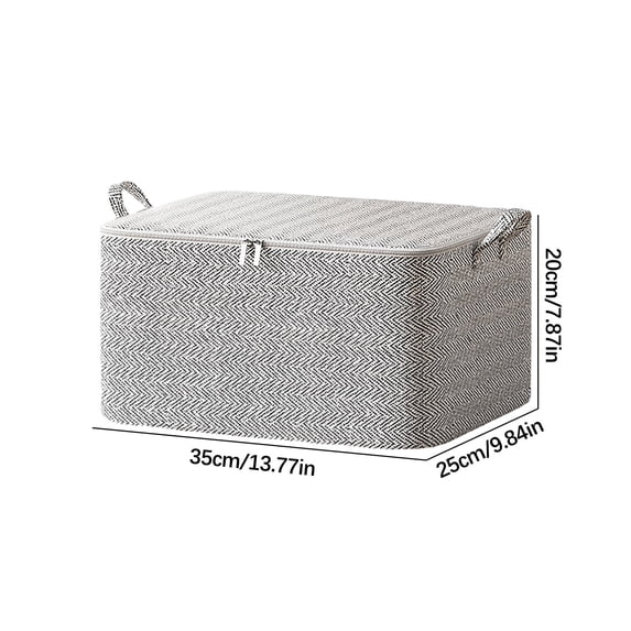 Large Foldable Storage Box With Lid, Space-Saving Fabric Collapsible Organizer Bin For Under-Bed And Closet Storage 30L
