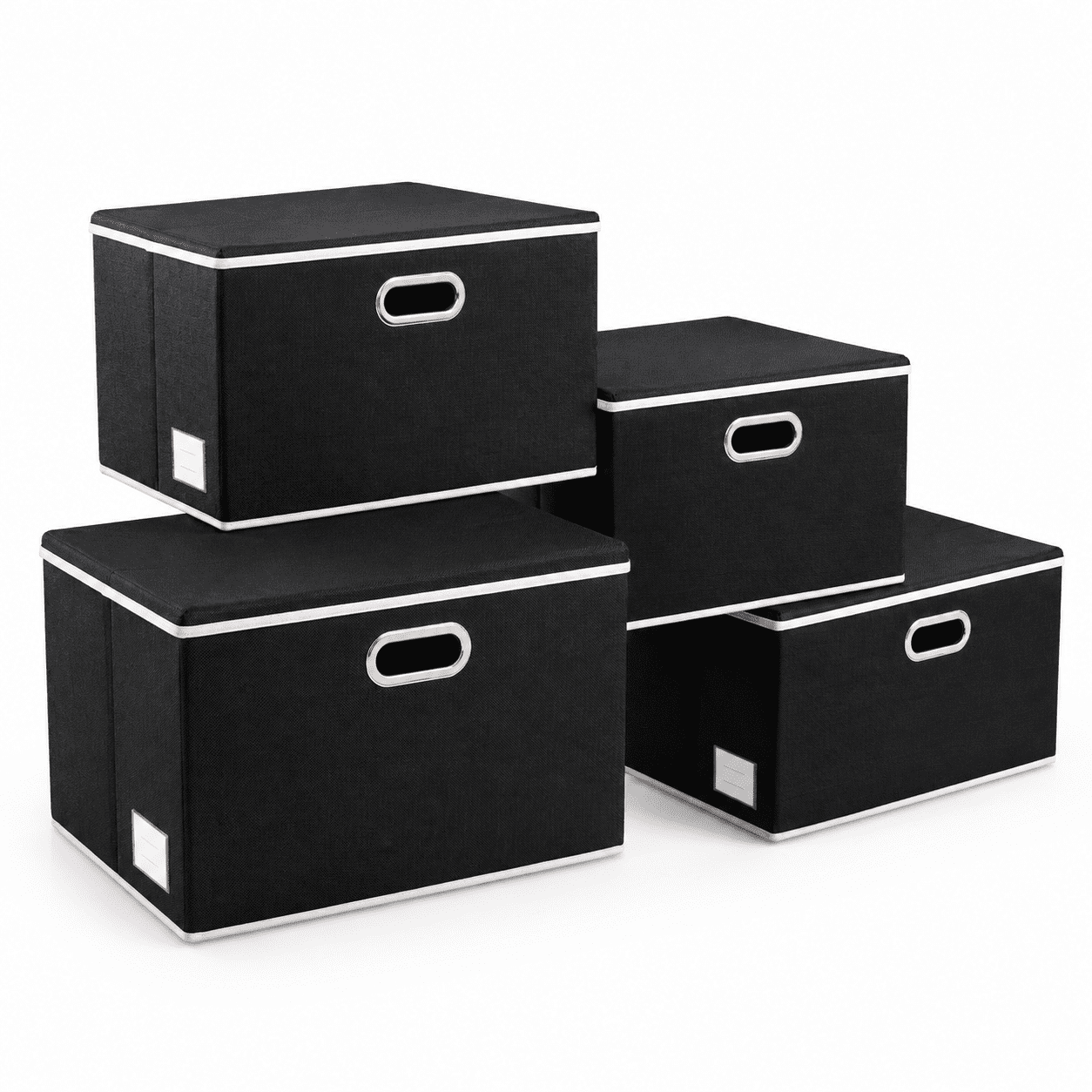 Large Foldable Storboxes With Lids [5-pack] Organizer Containers ...