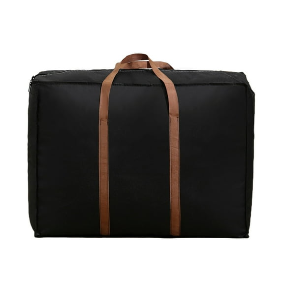 Large Foldable Travel Storage Bag | Non-Woven Fabric Luggage Organizer | 4 Size Options (48x30x25cm to 78x55x25cm) | Black/Coffee/Gray | Wardrobe & Suitcase Organizer