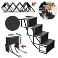 Large Folding Dog Ramp NonSlip Stair Pet Steel Ladder Steps for Car