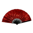 thumbnail image 1 of Large Folding Hand Rave Fan Popping Fan for Line Dancing Clacking Fans for Boots On The Ground Dance,Party,Decoration,Festival (Wine), 1 of 3