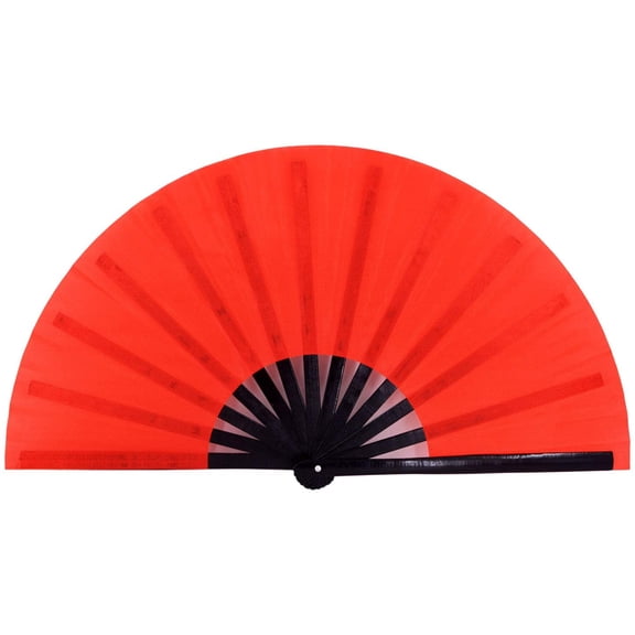 Large Folding Hand Rave Fan Popping Fans for Line Dancing, Big Clacking Clap Dance,Party,Decoration,Festival (Red)
