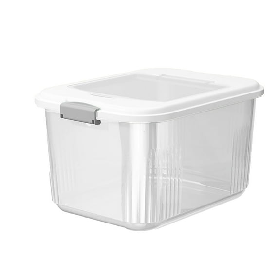 Large Food Containers,Food Storage Bins With Lids,Flour Sugar Storage Containers,Plastic Food Storage Containers With Lids For Rice Cereal,Airtight Kitchen Pantry Organization Storage Case,White1