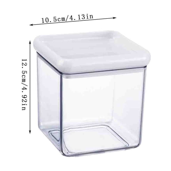 Large Food Storage Container with Airtight Lid | Clear Plastic Cereal & Snack Organizer | Stackable Kitchen Pantry & Refrigerator Storage Jar for Grains & Produce