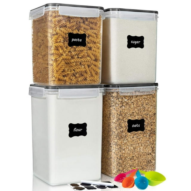 Funtopia Large Food Storage Containers, 4 Pack, Airtight, BPAFree, 5