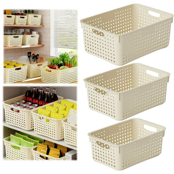 Large Food Storage Containers,Storage Baskets Plastic Storage Baskets Storage Baskets Desktop Sundries Snack Storage Frames Baskets Vegetable Baskets Kitchen Storage
