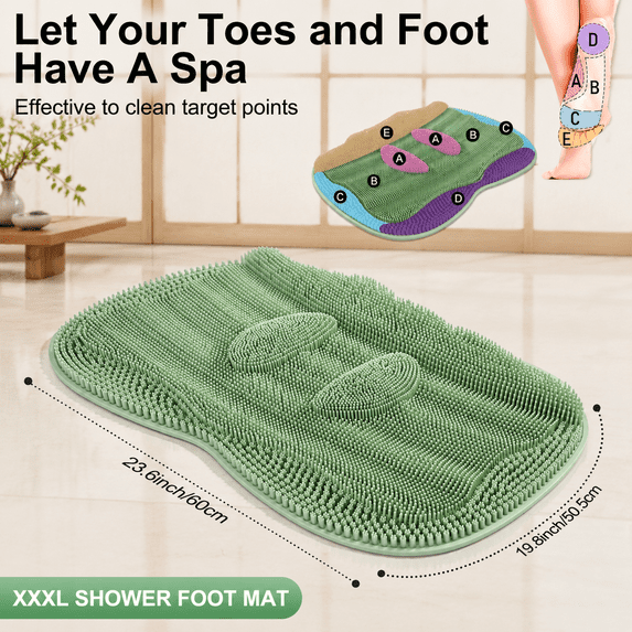 Large Foot Scrubber In Shower (l 24
