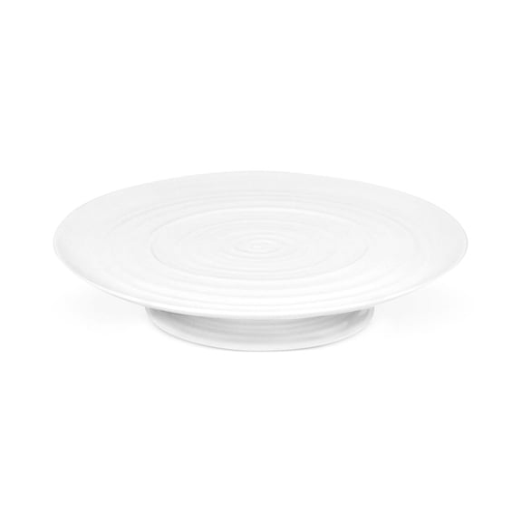 Large Footed White Cake Plate
