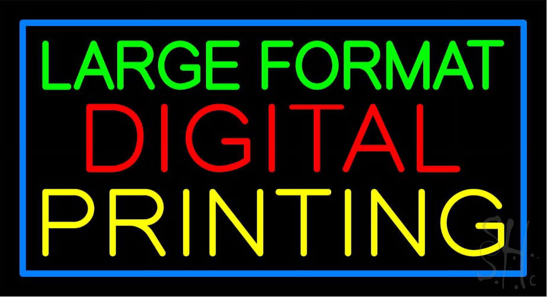 Large Format Digital Printing LED Neon Sign 13 x 24 - inches, Clear ...