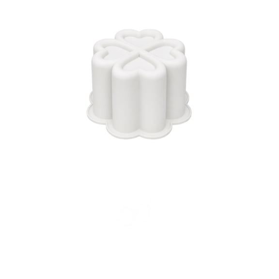 Large Four-Leaf Clover Mousse Silicone Mold, Heart Shape French Dessert Chocolate Baking Pan, Non-Stick Cake Decorating Tool
