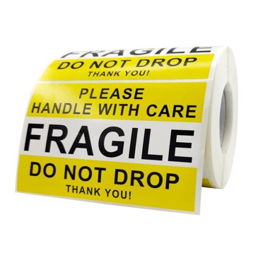 Fragile Stickers For Shipping Fragile Shipping Stickers 500 Fragile Stickers - 2x2" Shipping Labels (1 Roll) Sticker Roll Fragile Stickers For Moving
