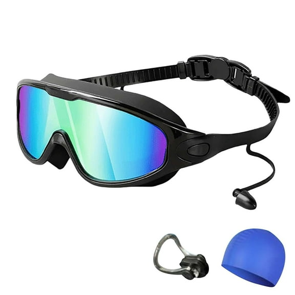 ​​Large Frame HD Swimming Goggles - Anti-Fog Lens with UV Protection & Silicone Seal, Wide View Aquatic Eyewear for Water Sports