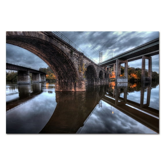 Large Framed Bridge Wall Art Scenery Bridge Wall Decor Painting For Livingroom Bedroom Decoration Framed Painting Ready to Hang