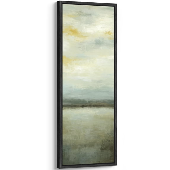 Large Framed Canvas Art Abstract Sky Landscape Print for Vintage Living Room Bedroom Wall Decor - 60"x20" Black Framed