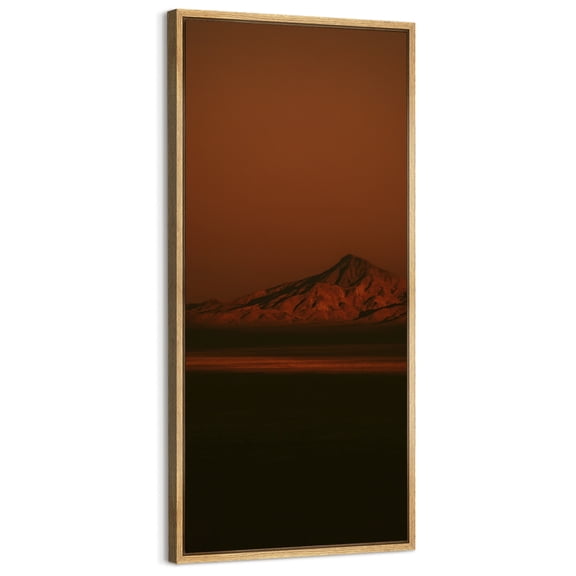 Large Framed Canvas Art for Living Room Wall Decor, Mountain Nature Landscape Canvas Print for Bedroom Decoration - 60"x30" Natural Framed