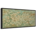thumbnail image 1 of Large Framed Canvas Print Abstract Flock of Birds in Motion with Rustic Green TextureWall Art Decorative Ready to Hang Painting for Living room Bedroom 60x30 inches Black Frame, 1 of 9
