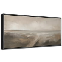 Large Framed Canvas Print Abstract Modern Wall Art Decorative Ready to Hang Painting for Living room Bedroom - 60"x30" Black Frame