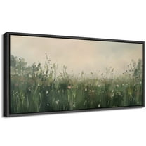 Large Framed Canvas Print Abstract Modern Wall Art Decorative Ready to Hang Painting for Living room Bedroom - 60"x30" Black Frame