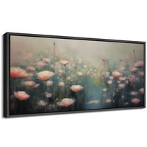 Large Framed Canvas Print Abstract Modern Wall Art Decorative Ready to Hang Painting for Living room Bedroom - 60"x30" Black Frame