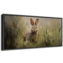 Large Framed Canvas Print Abstract Modern Wall Art Decorative Ready to Hang Painting for Living room Bedroom - 60"x30" Black Frame