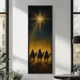 thumbnail image 1 of Large Framed Canvas Print Bethlehem Star Wall Art Christian Decor for Living room Bedroom - 60"x20" Black Frame, 1 of 6