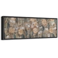 thumbnail image 1 of Large Framed Canvas Print Contemporary Floral Pattern with Neutral Earthy TonesWall Art Decorative Ready to Hang Painting for Living room Bedroom 60x20 inches Black Frame, 1 of 9
