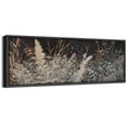 thumbnail image 1 of Large Framed Canvas Print Elegant Dark Botanical Art Canvas – Vintage Wild Grass and Foliage Painting Wall Art Decorative Ready to Hang Painting for Living room Bedroom - 60"x20" Black Frame, 1 of 9