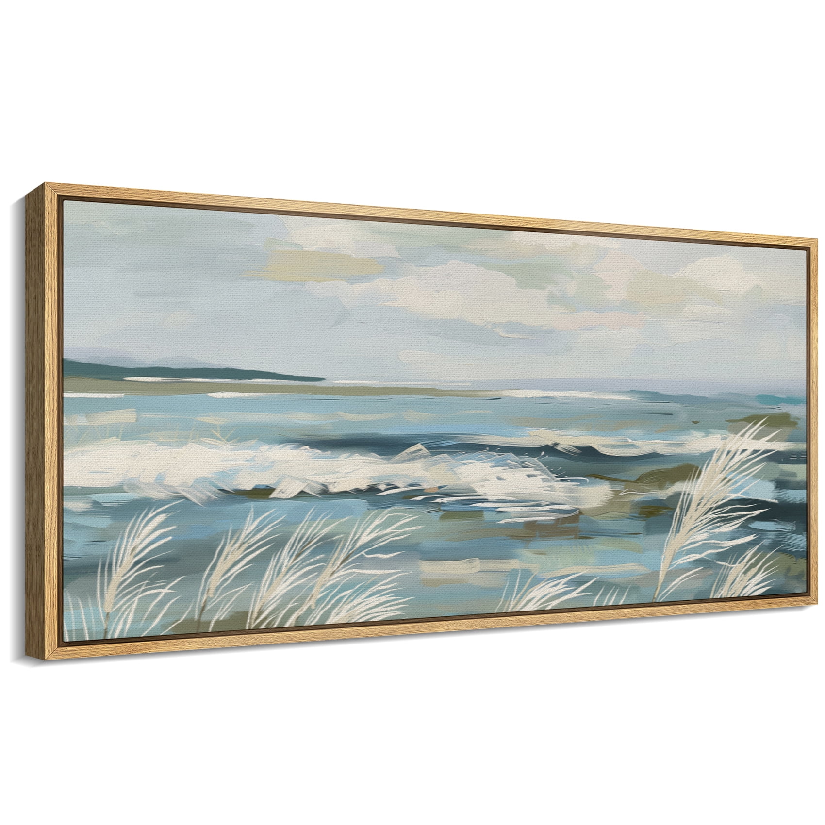Large Framed Canvas Print Lush Floral MeadowWall Art Decorative Ready ...