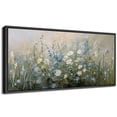 thumbnail image 1 of Large Framed Canvas Print Modern Dark Floral BouquetWall Art Decorative Ready to Hang Painting for Living room Bedroom 60x30 inches Black Frame, 1 of 9