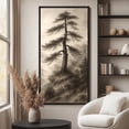 thumbnail image 1 of Large Framed Canvas Print Pine Tree Wall Art Rustic Farmhouse Decorative for Living room Bedroom - 60"x30" Black Frame, 1 of 6