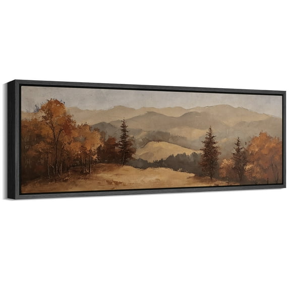 Large Framed Canvas Print Serene Nature Landscape Wall Art Decorative Ready to Hang Painting for Living room Bedroom - 60"x20" Black Frame