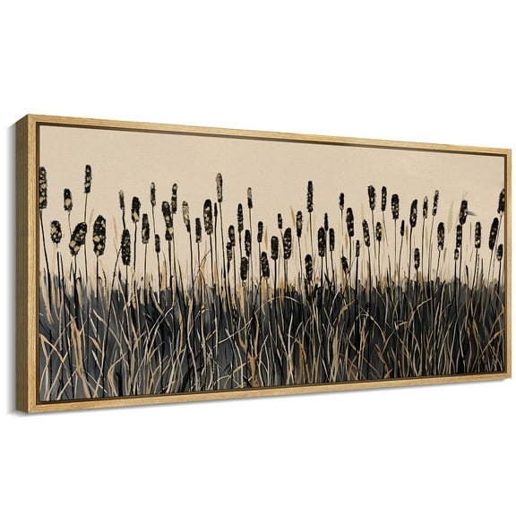 Large Framed Canvas Print Soft Cloudscape with Flying BirdsWall Art Decorative Ready to Hang Painting for Living room Bedroom 60x30 inches Natural Frame