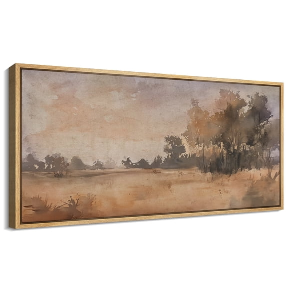 Large Framed Canvas Print The Abstract Modern Wall Art Decorative Ready to Hang Painting for Living room Bedroom - 60"x30" Natural Frame