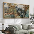 thumbnail image 1 of Large Framed Canvas Wall Art Abstract Vintage Landscape Print for Living Room Decoration - 60"x30" Natural Frame, 1 of 7