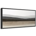 thumbnail image 1 of Large Framed Canvas Wall Art Neutral Abstract Mountain Landscape Print for Living Room Decoration - 60"x30" Black Framed, 1 of 8