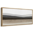 thumbnail image 1 of Large Framed Canvas Wall Art Neutral Abstract Mountain Landscape Print for Living Room Decoration - 60"x30" Natural Framed, 1 of 7