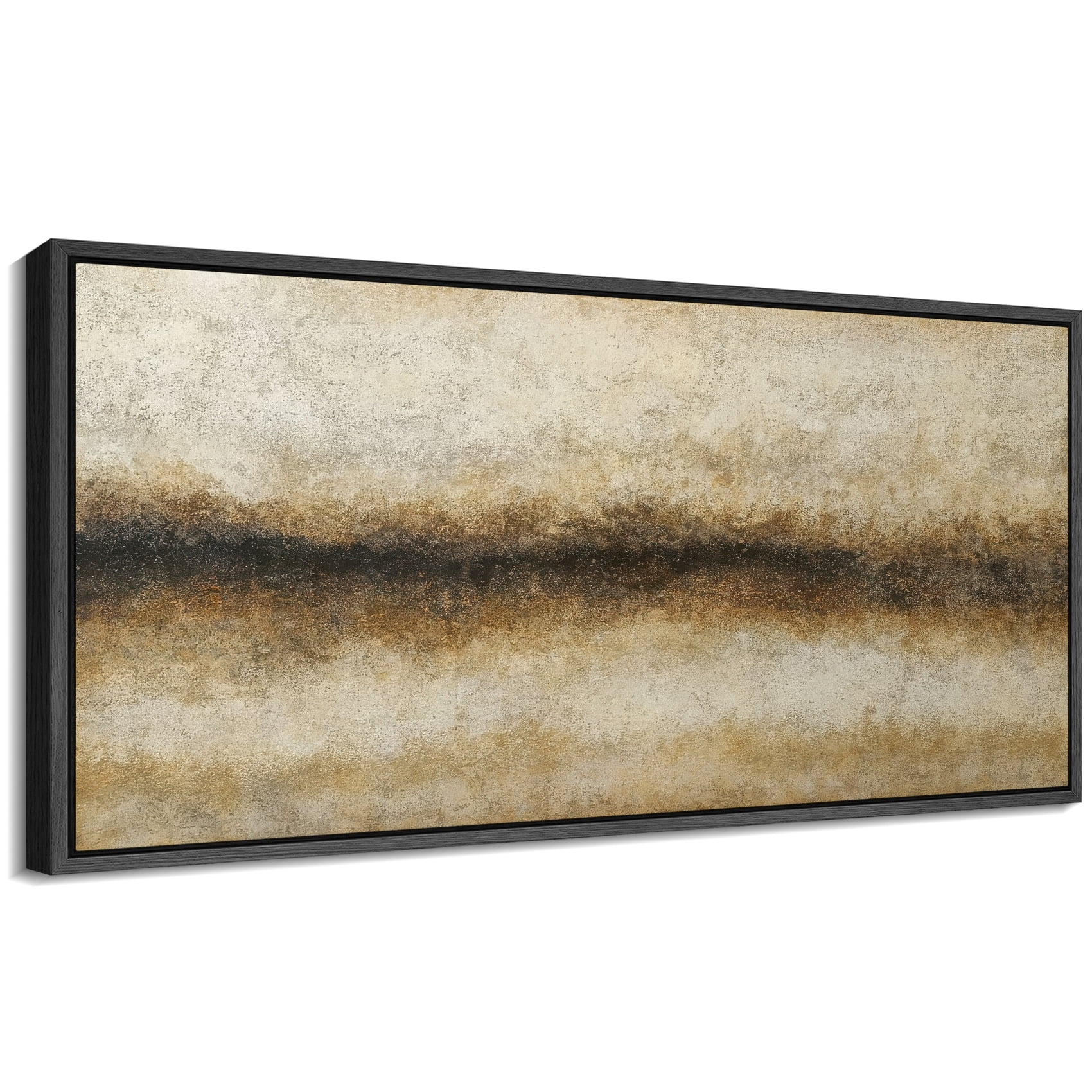 Large Framed Canvas Wall Art Neutral Abstract Print for Modern Living ...